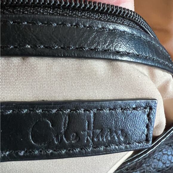 Cole Haan black snake print crossbody bag reptile print fall winter dark - Picture 7 of 11